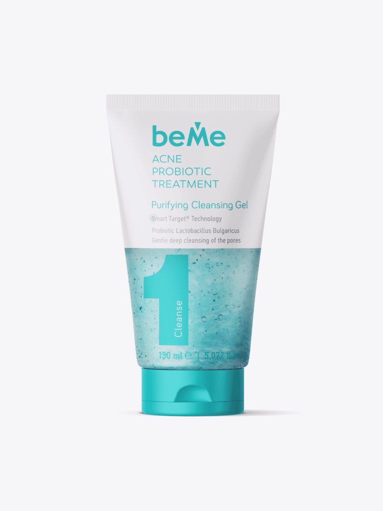 Gel beMe folosit ca tratament pentru acnee